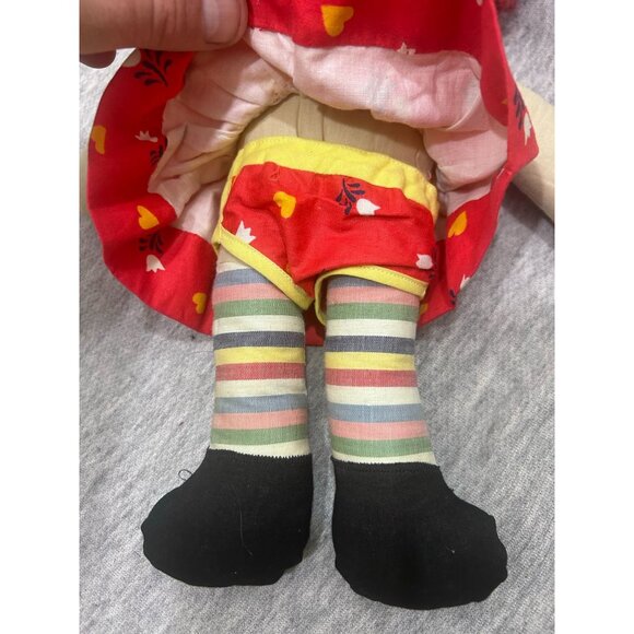 Raggedy Ann Cloth Doll For Kids Red Dress And Beautiful Red Curl Hair - Picture 10 of 11